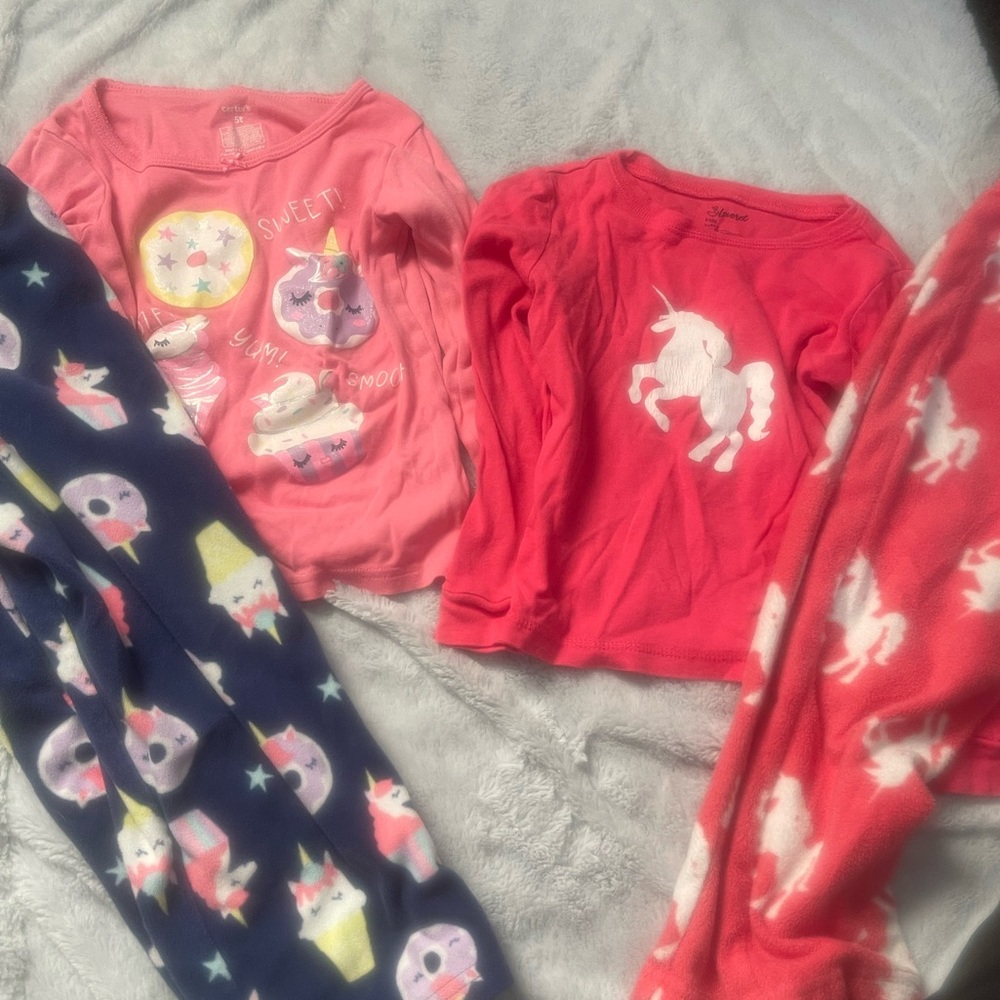 Unicorn 2 piece pjs sets